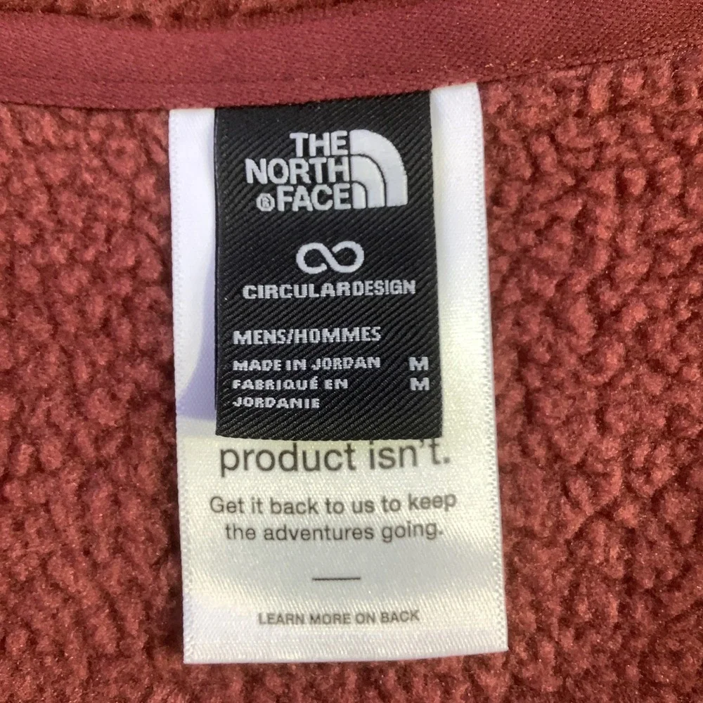 The North Face Mens Yumiori 1/4‎ Zip Fleece Pullover Sumac Red Size Medium NWT